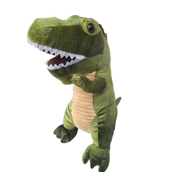 Tom’s Toy International Plush T-Rex Dinosaur Stuffed Animal 18” Green - Picture 2 of 4